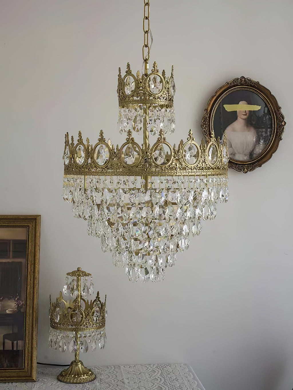 Aurelia Brass Crystal Chandelier