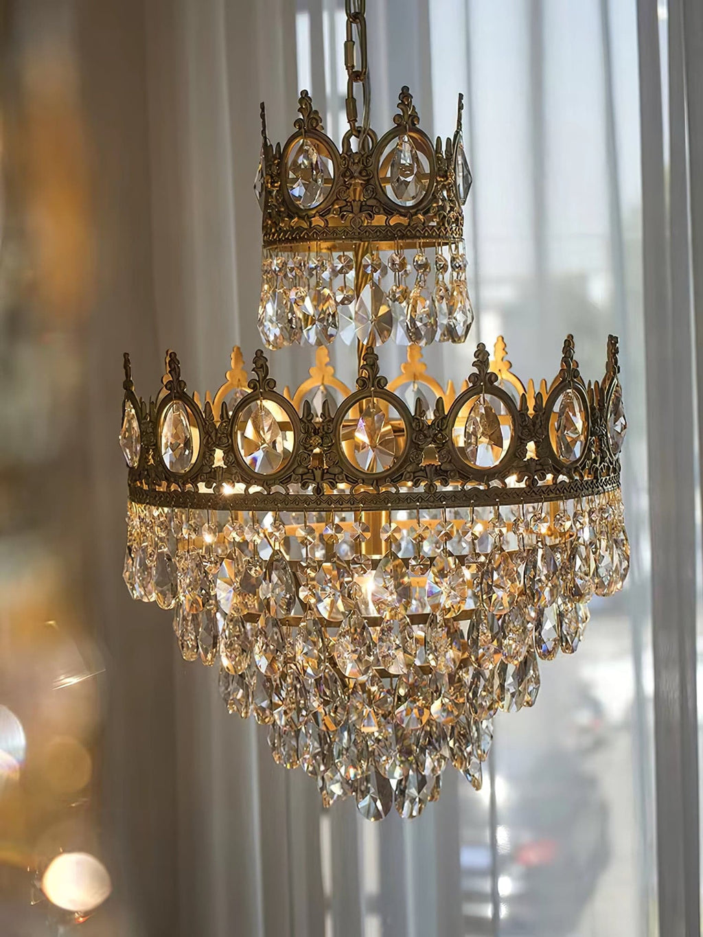 Aurelia Brass Crystal Chandelier
