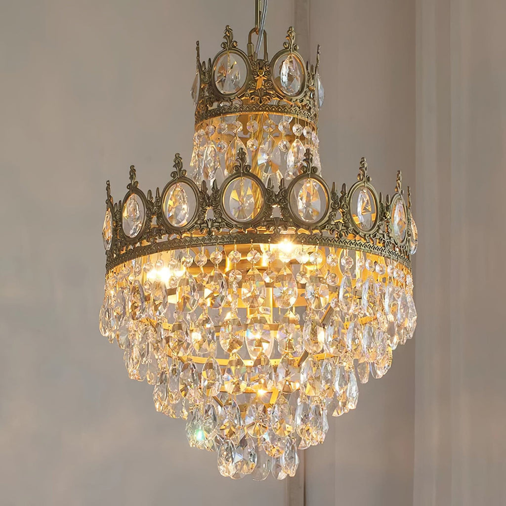 Aurelia Brass Crystal Chandelier