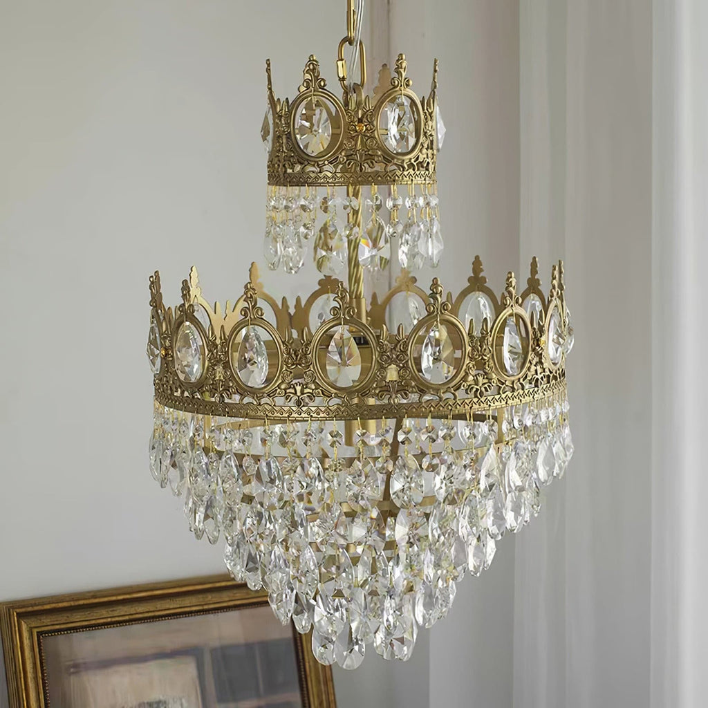 Aurelia Brass Crystal Chandelier
