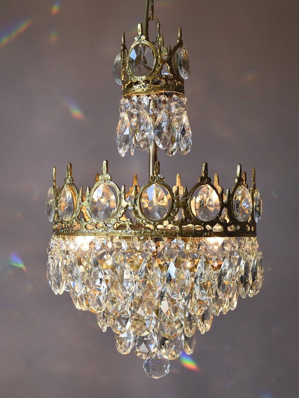 Aurelia Brass Crystal Chandelier