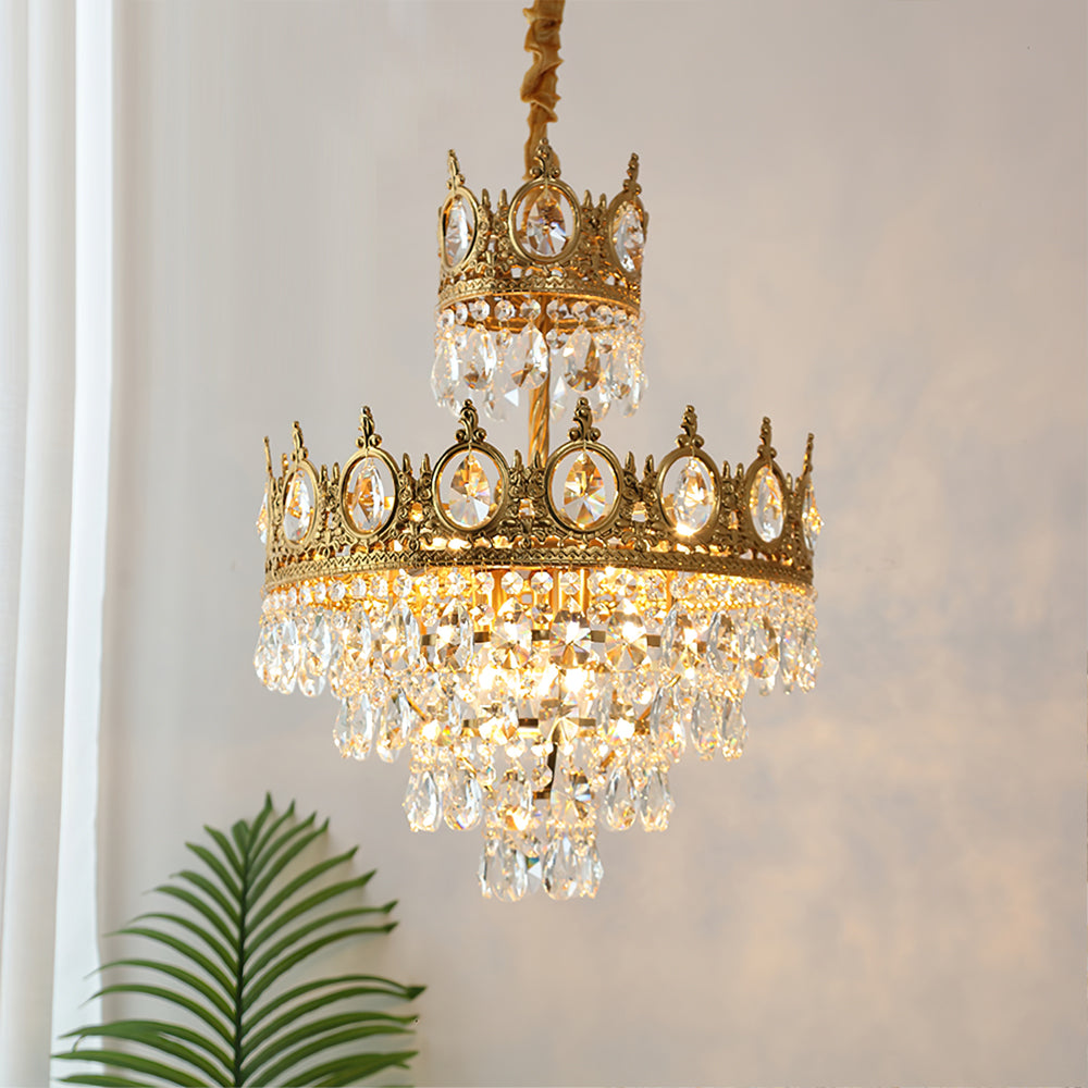 Aurelia Brass Crystal Chandelier