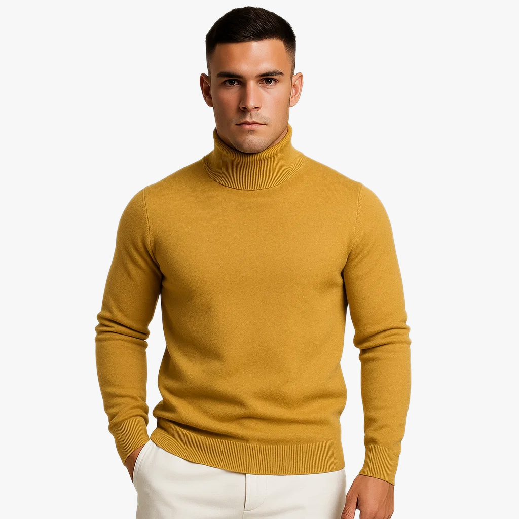 Warm Roll Neck Jumper for Men
