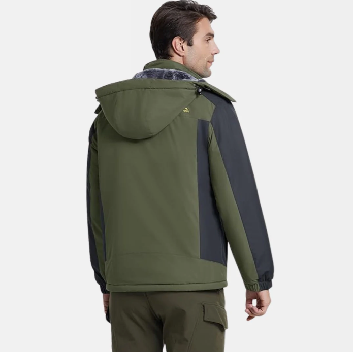 Mens Winter Hooded Jacket | Multi Pocket