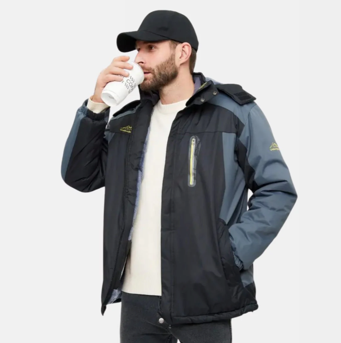 Mens Winter Hooded Jacket | Multi Pocket