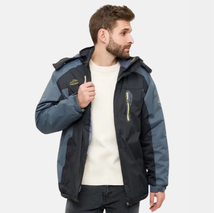 Mens Winter Hooded Jacket | Multi Pocket