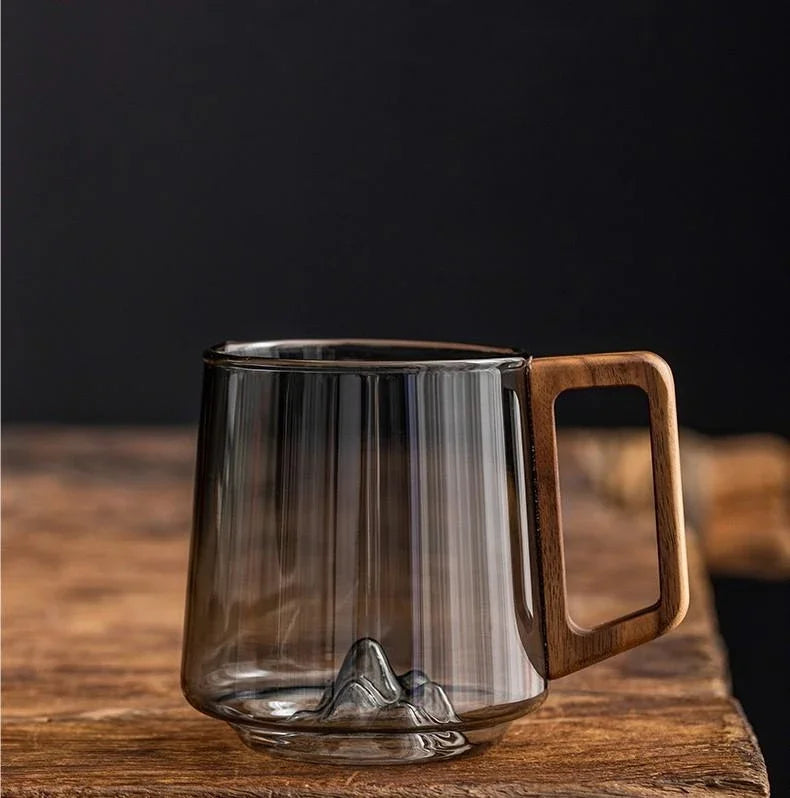 Contemporary Coffee Mug Sleek Clear Design with Handle