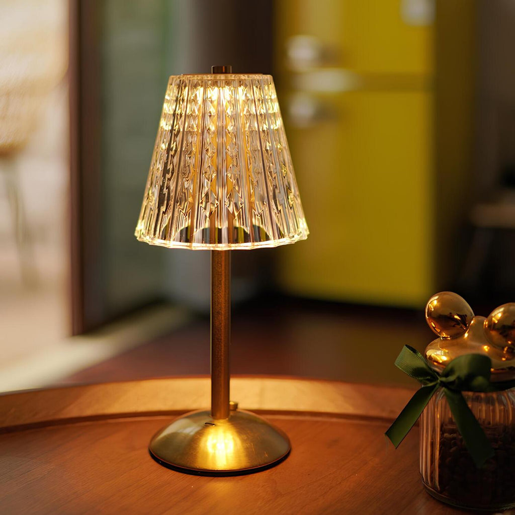 Wiederaufladbare Kristall-Tischlampe mit Berührungssensor Tragbare LED-Stimmungsleuchte