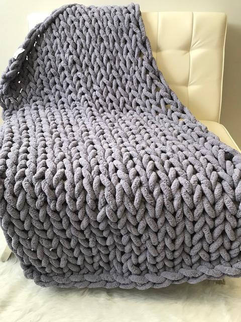 Chunky Cable Knit Throw Decorative Warm Home Blanket