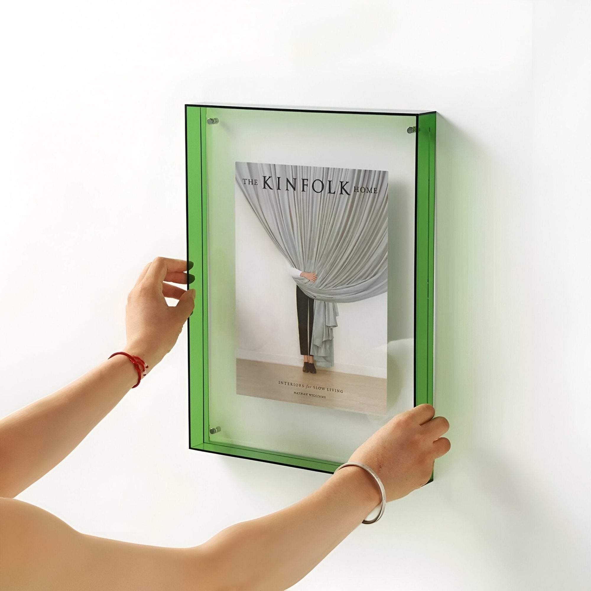 Transparenter Farbfotorahmen Moderner Schlichter Aufsteller