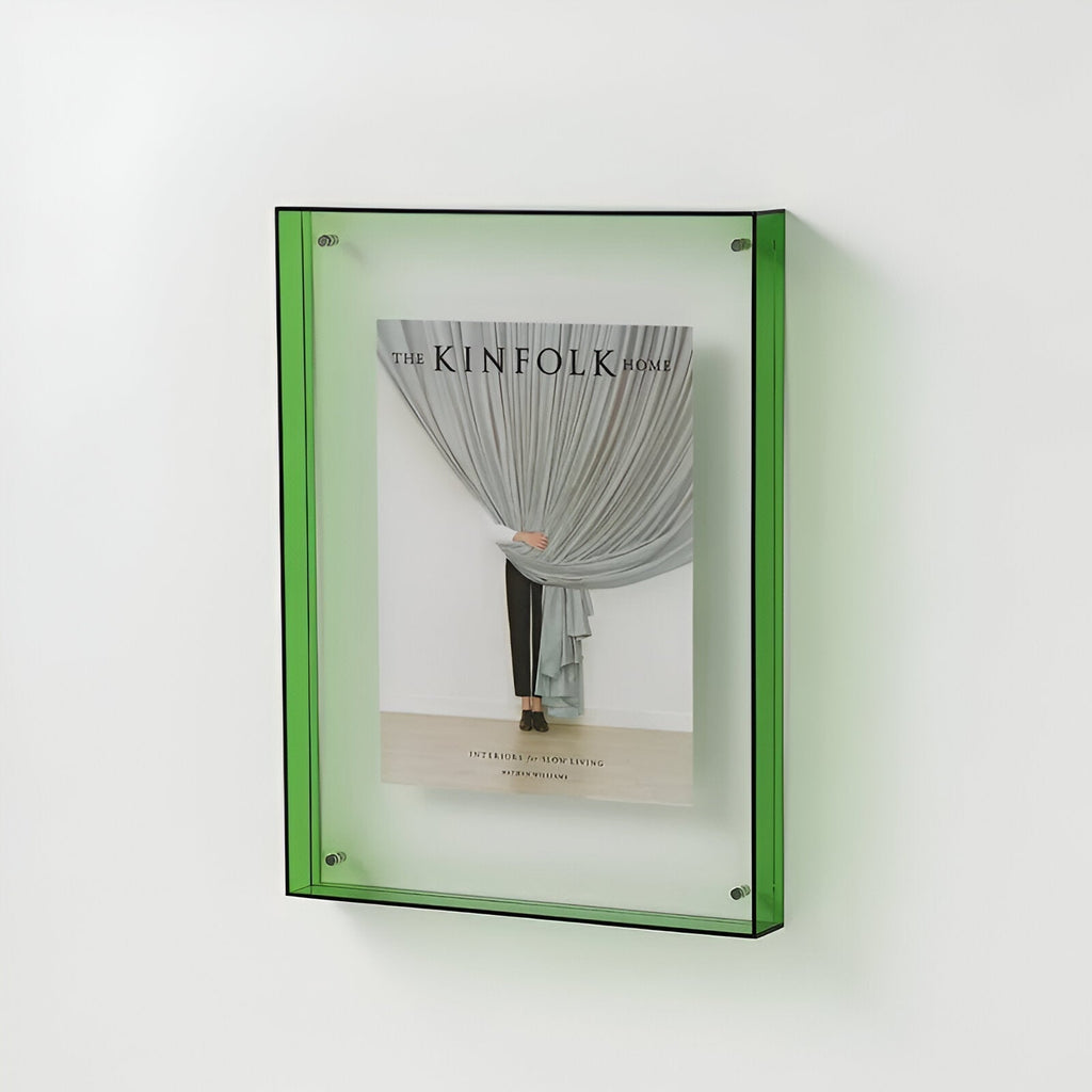 Transparenter Farbfotorahmen Moderner Schlichter Aufsteller