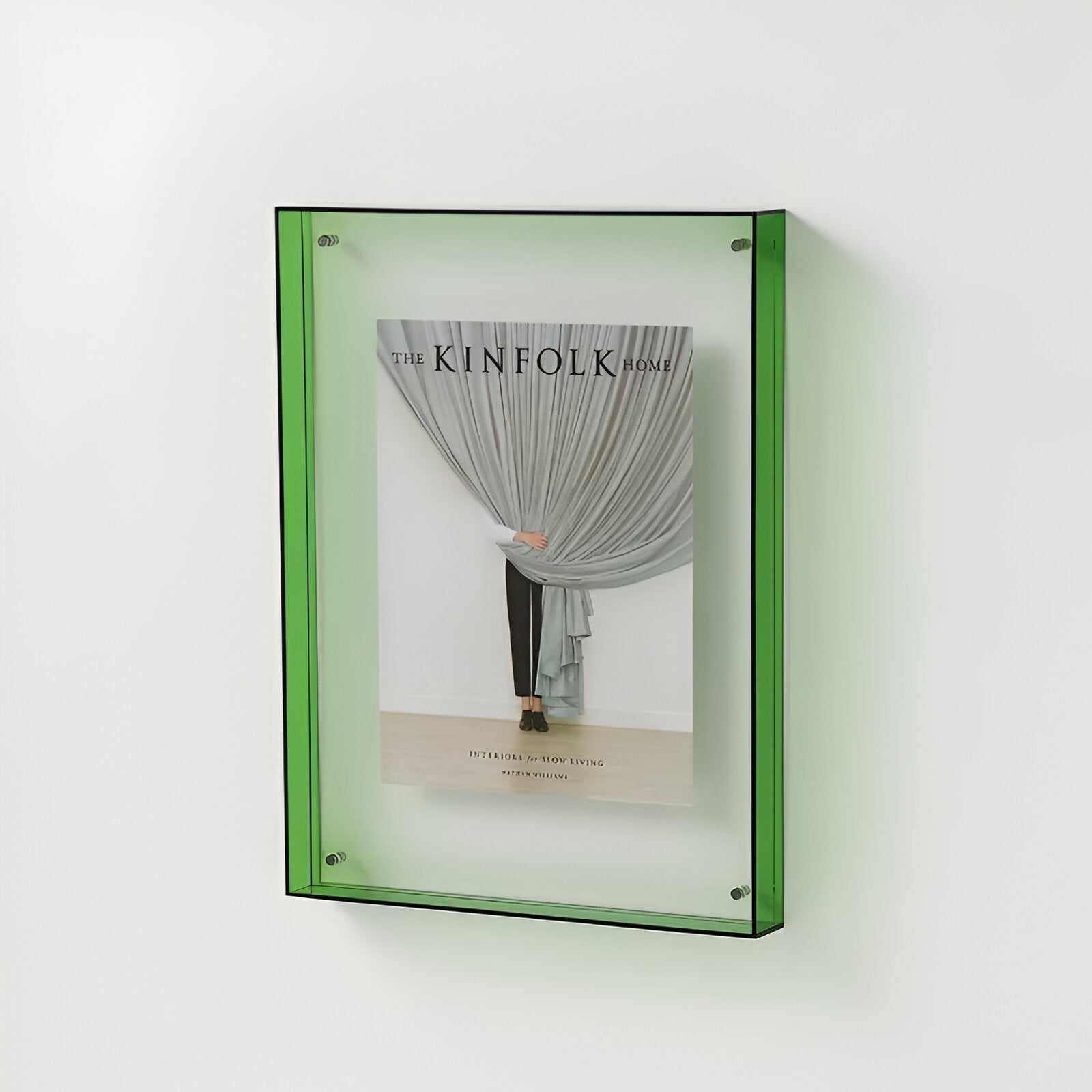Transparenter Farbfotorahmen Moderner Schlichter Aufsteller