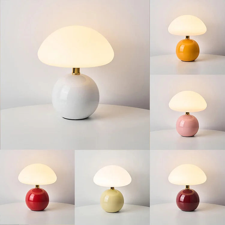 Retro Mushroom Table Lamp Bauhaus-Inspired Bedside Light