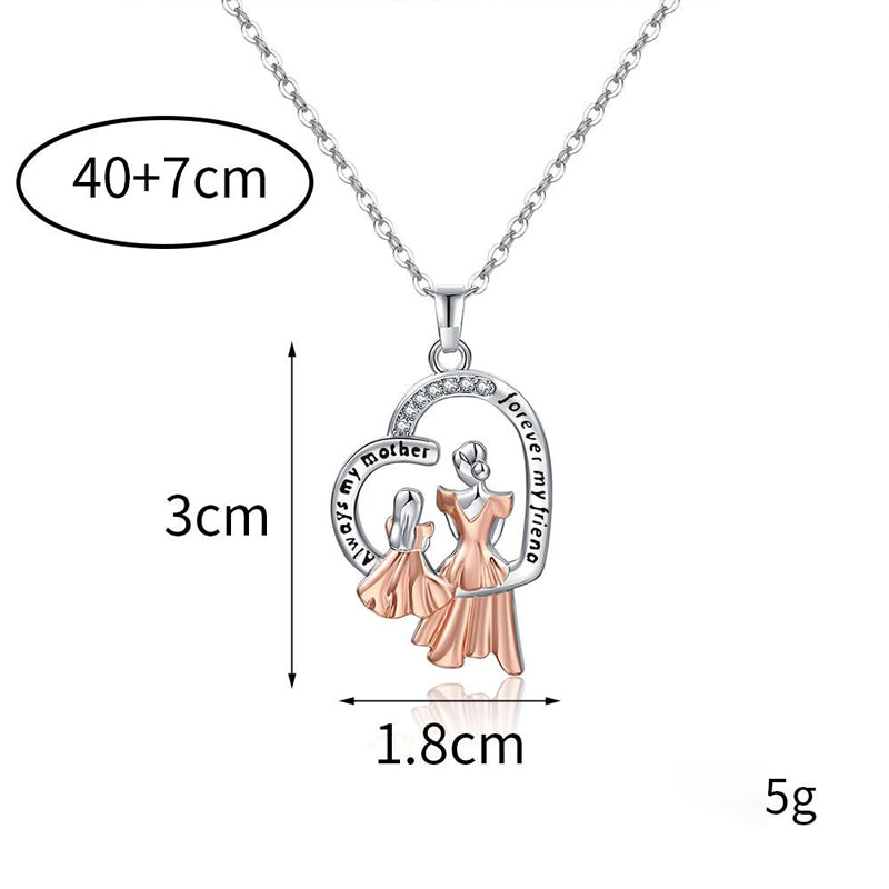 Mutter-Tochter-Herzanhänger Halskette Ein Muttertagsgeschenk