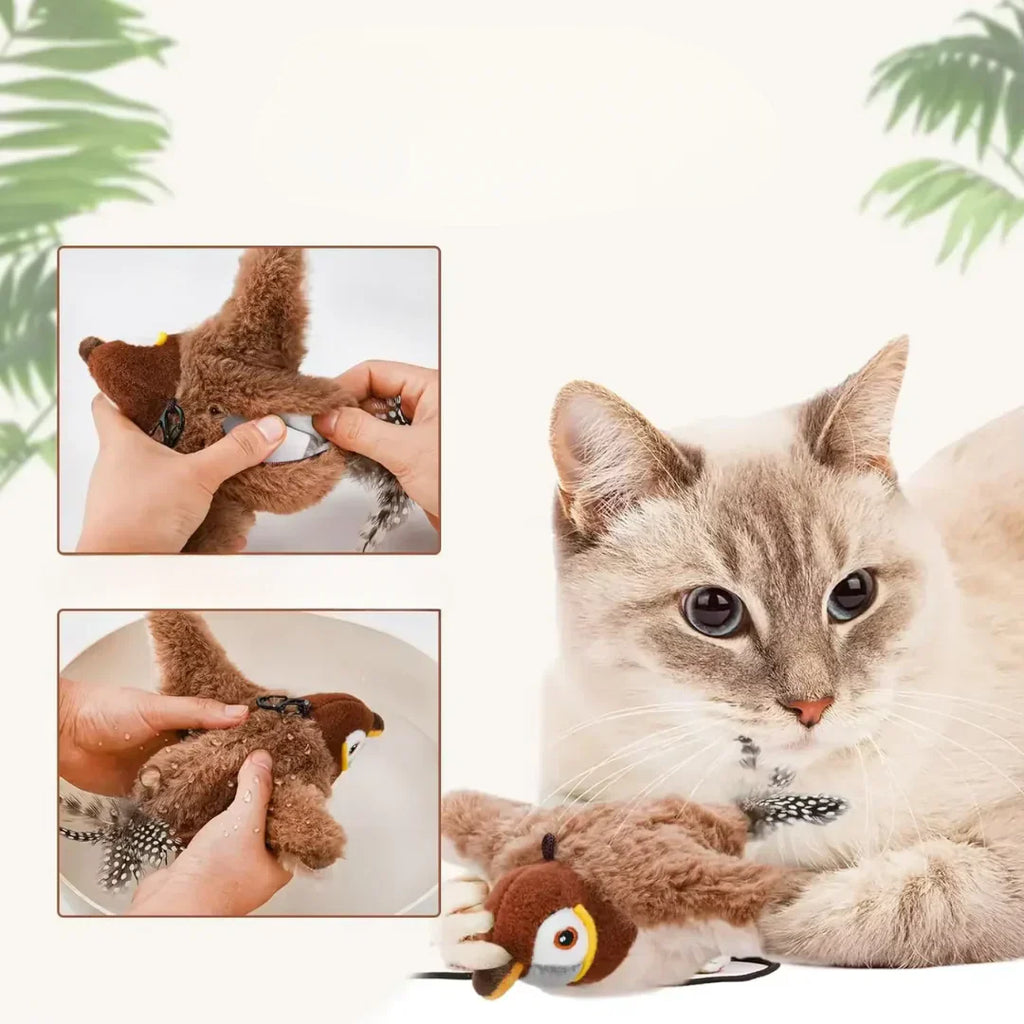 Interaktives Flattervogel-Spielzeug für Katzen Bewegungsreaktives Spielzeug