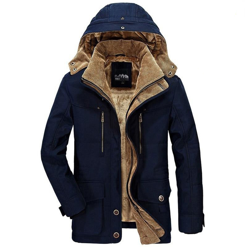 Mens Hooded Winter Jacket With Detachable Hood | Cold Season Design