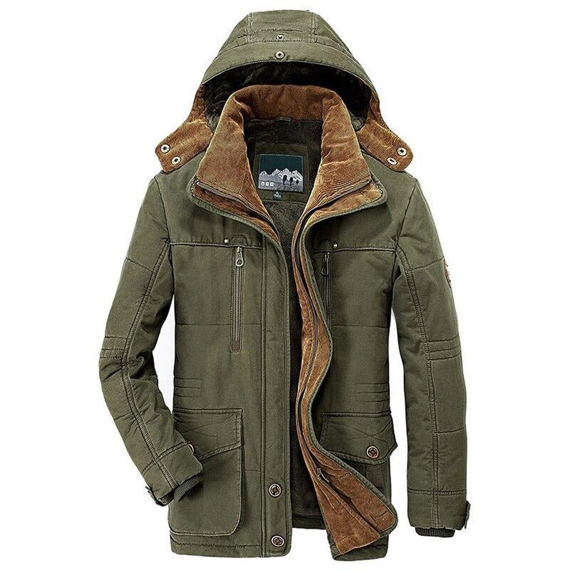Mens Hooded Winter Jacket With Detachable Hood | Cold Season Design
