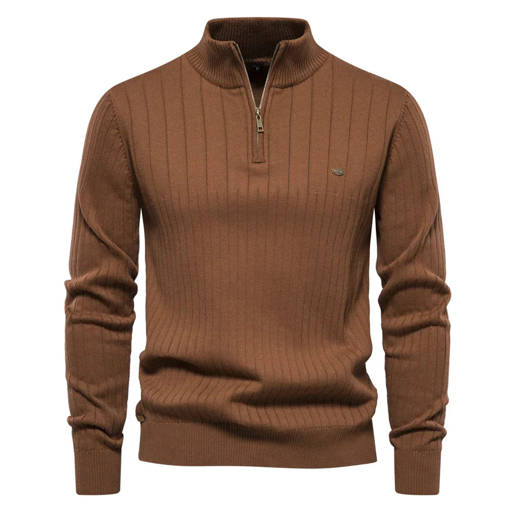 Mens Casual Sweater | Half Zip Design