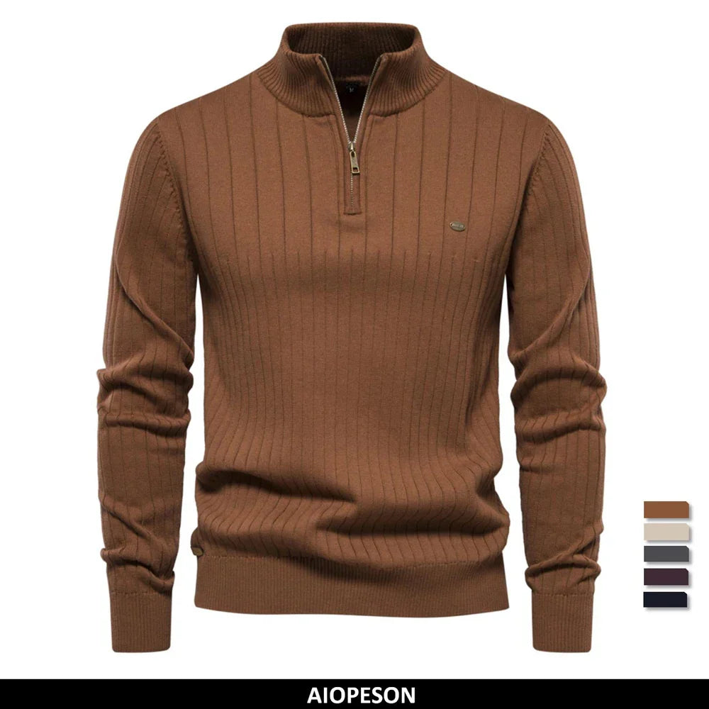 Mens Casual Sweater | Half Zip Design
