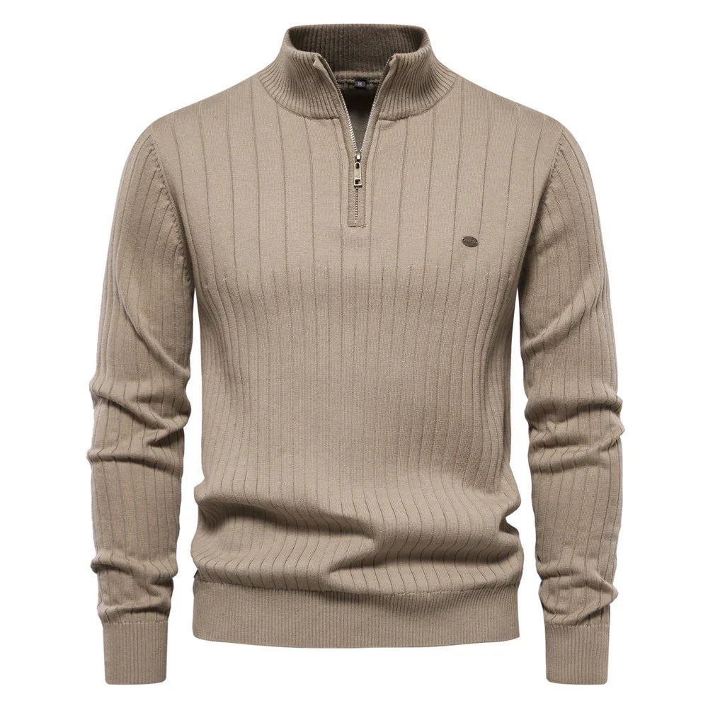 Mens Casual Sweater | Half Zip Design