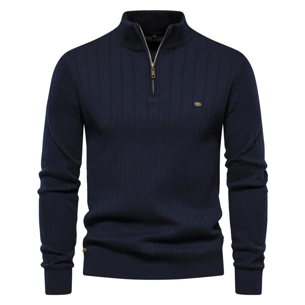 Mens Casual Sweater | Half Zip Design