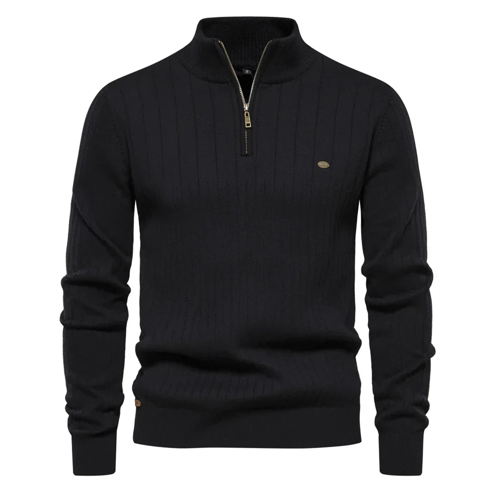 Mens Casual Sweater | Half Zip Design