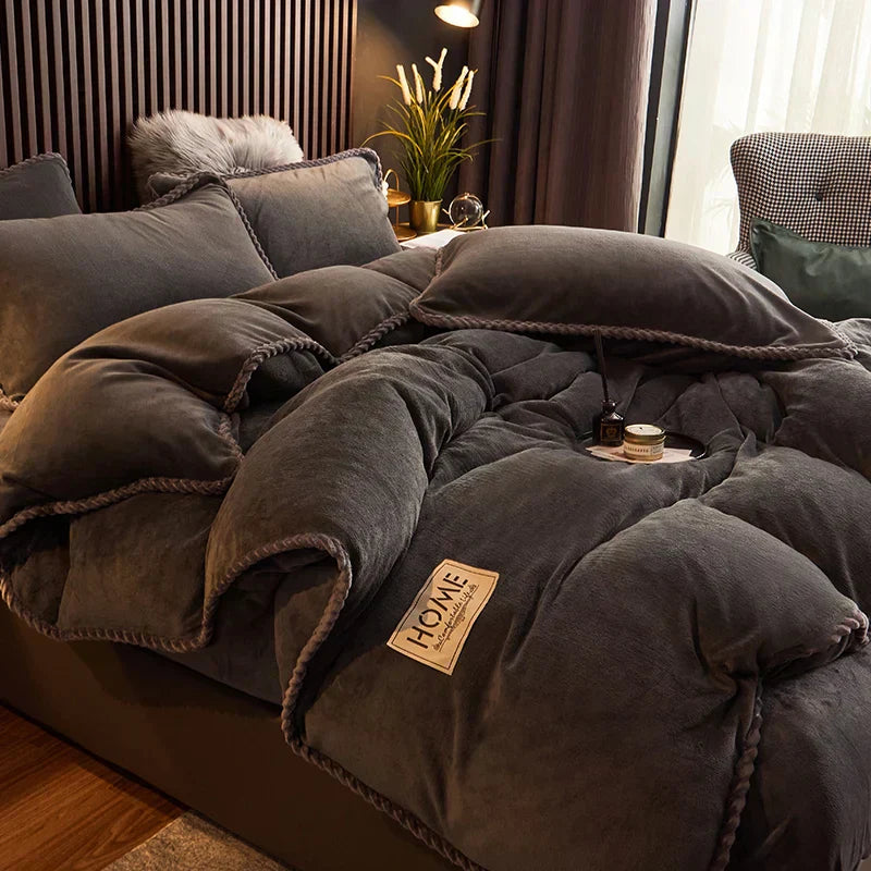 Winter-Bettbezug-Set Warm Sanfte Berührung Bettwäsche