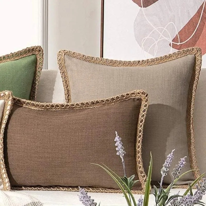 Quadratischer Kissenbezug Dekoratives Sofa-Akzentkissen