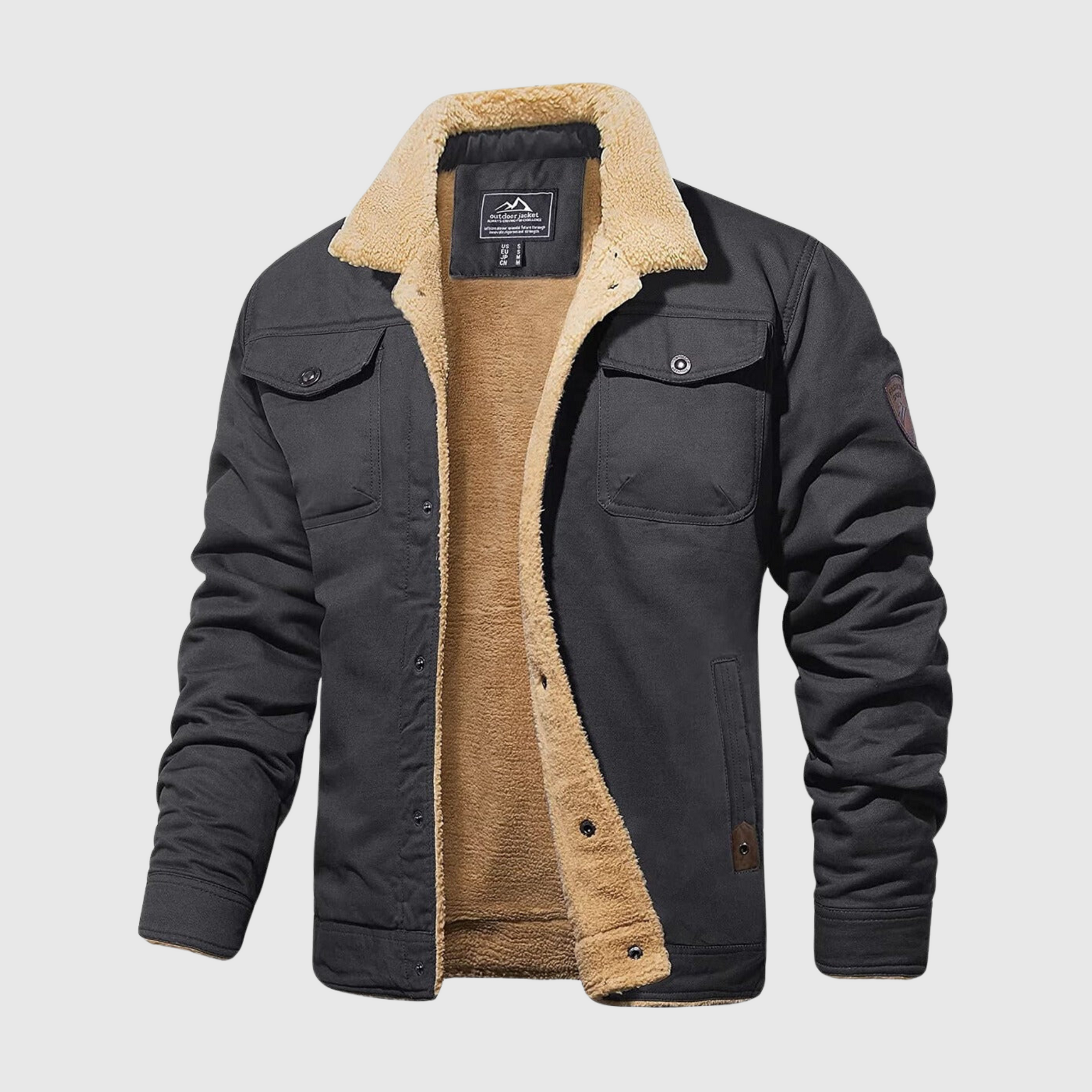 Mens Quilted Bomber Jacket | Full Zip