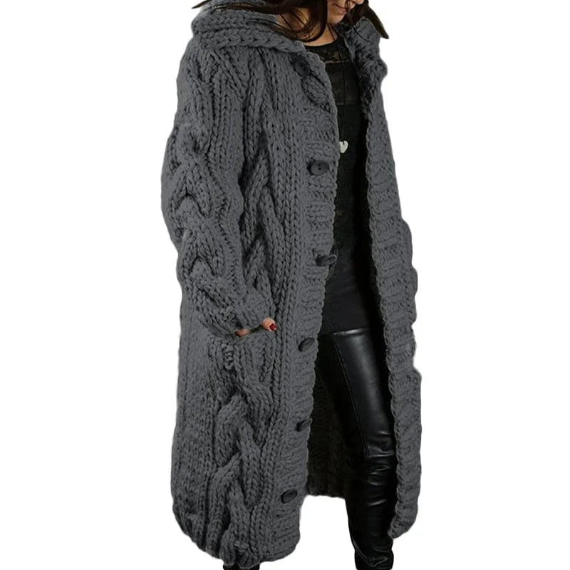 Womens Thick Knitted Long Cardigan | Seasonal Layer