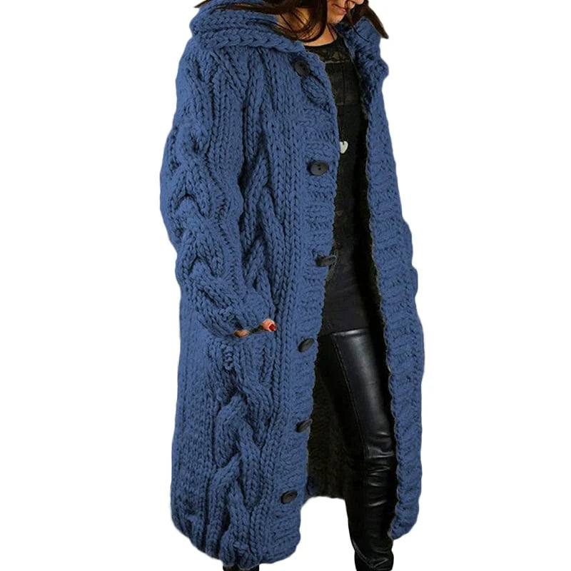 Womens Thick Knitted Long Cardigan | Seasonal Layer
