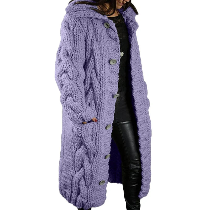 Womens Thick Knitted Long Cardigan | Seasonal Layer