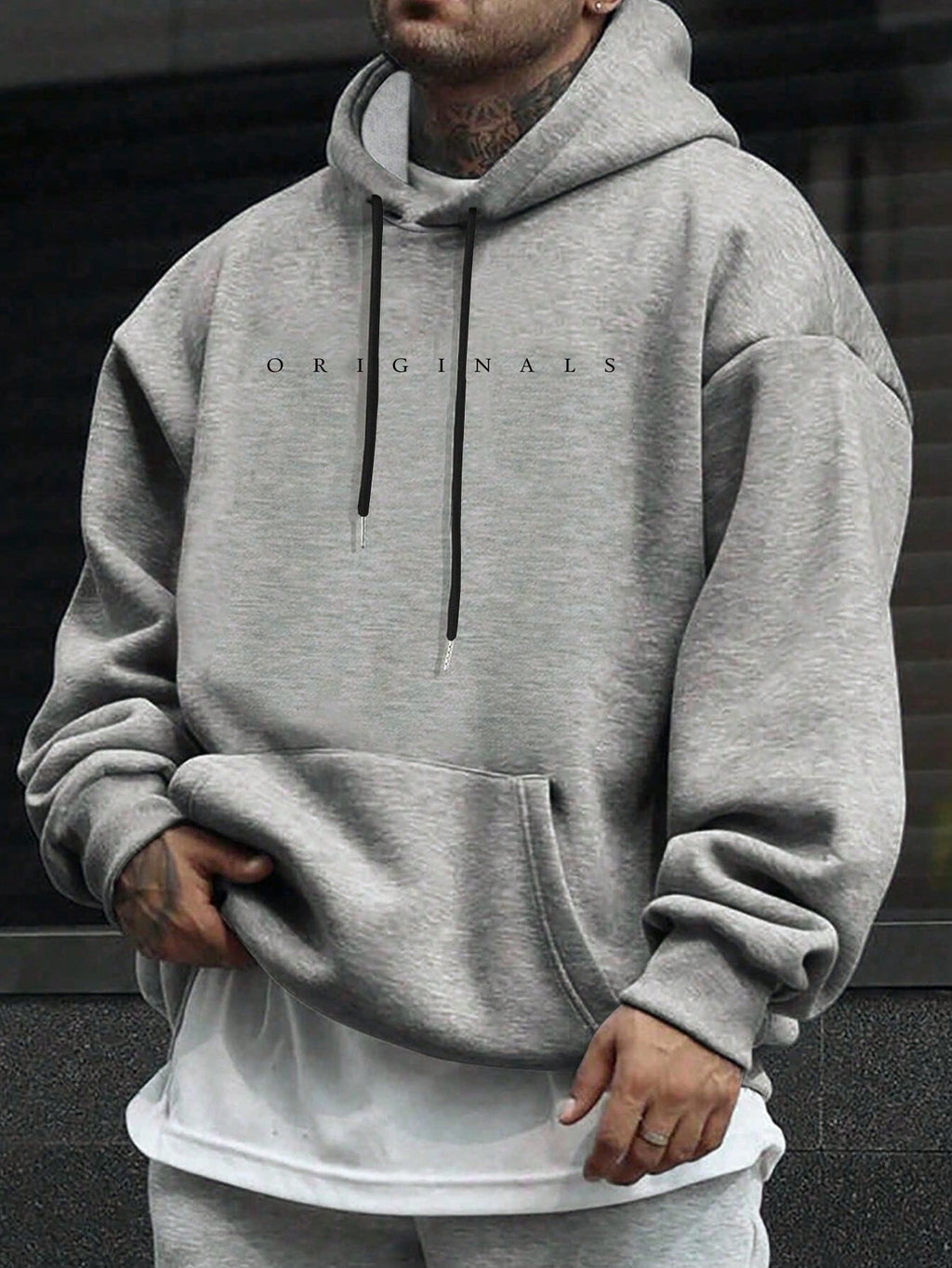 Mens Hoodie With Letter Print | Casual Sweatshirt
