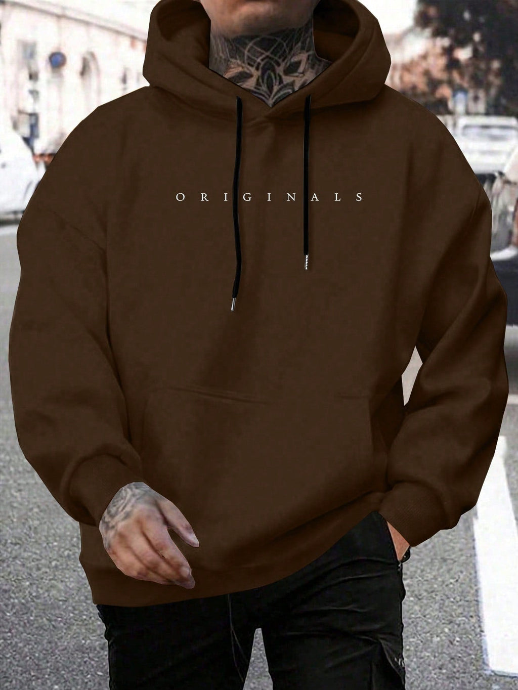 Mens Hoodie With Letter Print | Casual Sweatshirt