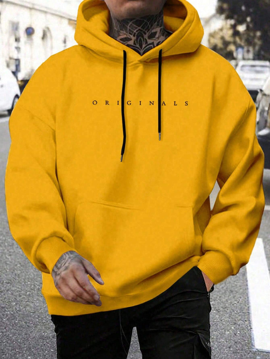 Mens Hoodie With Letter Print | Casual Sweatshirt