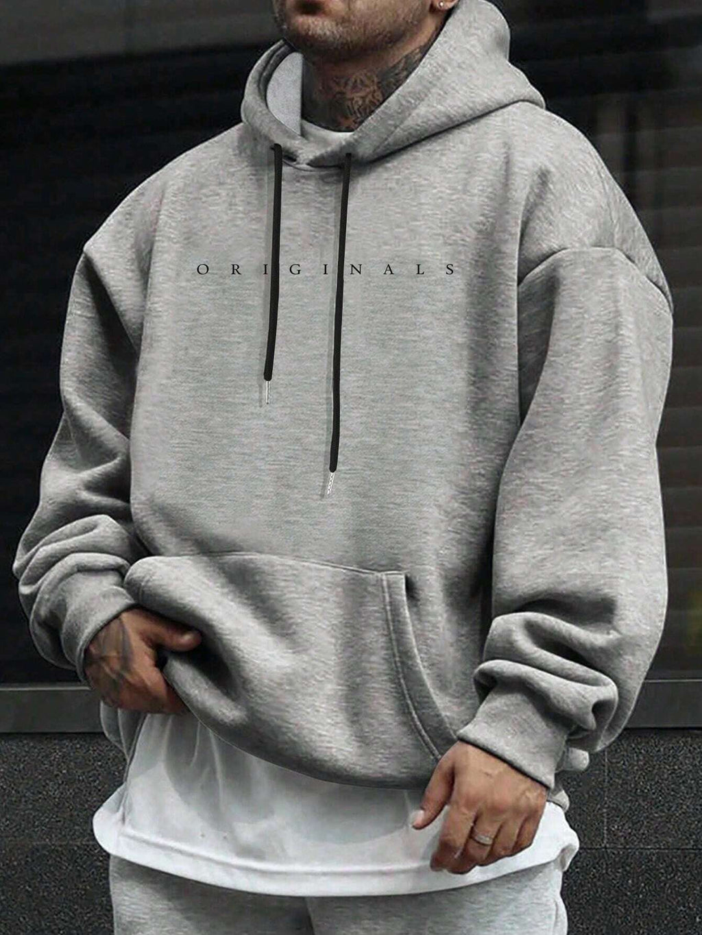 Mens Hoodie With Letter Print | Casual Sweatshirt