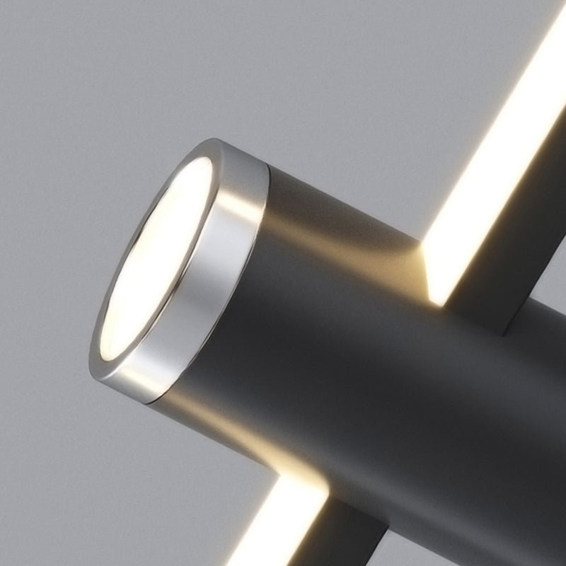 Moderne LED-Linienleuchte, höhenverstellbar und mit mehreren Betriebsarten