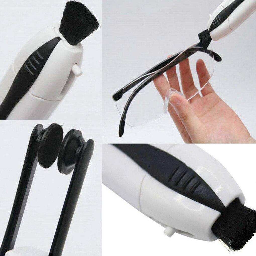 Portable Eyewear Lens Cleaner with Dry Cleaning System