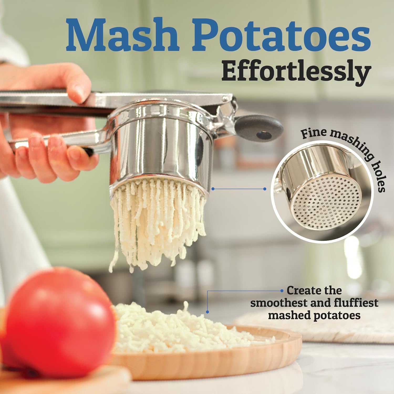 Handheld Potato Masher Simple Tool for Smooth Food Prep