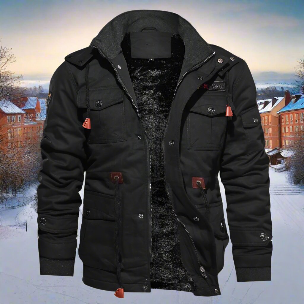 Mens Hooded Winter Jacket | Warm Layer for Cold Weather