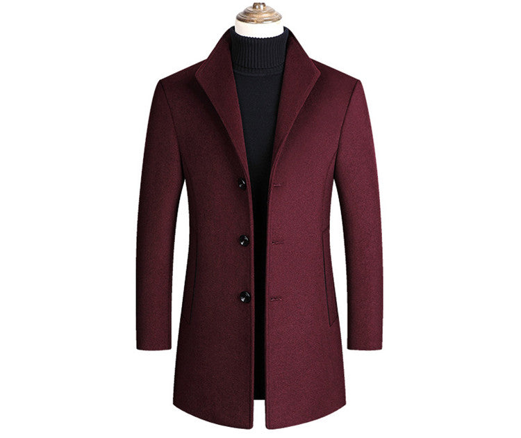 Mens Single Breasted Winter Coat | Formal Season Style