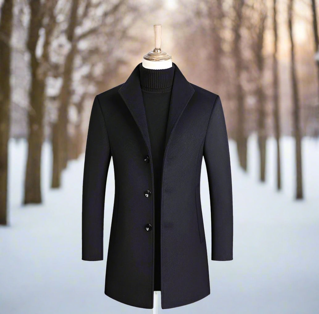 Mens Single Breasted Winter Coat | Formal Season Style