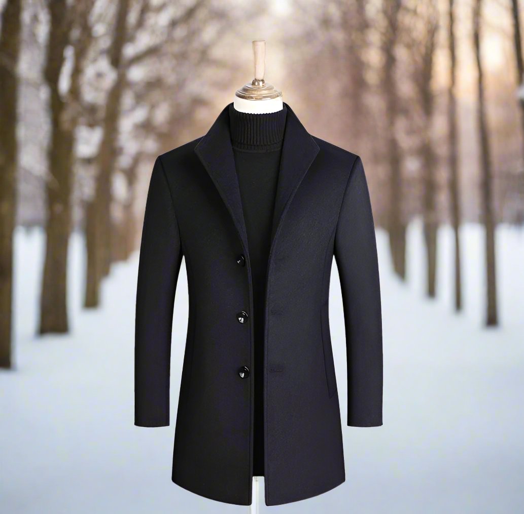 Mens Single Breasted Winter Coat | Formal Season Style