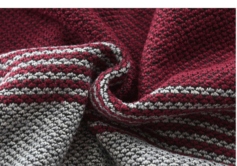 Mens Hooded Knit Zip Sweater | Warm Lined