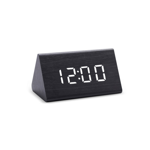 Digital LED Alarm Clock with Temperature Display and Multiple Alarms