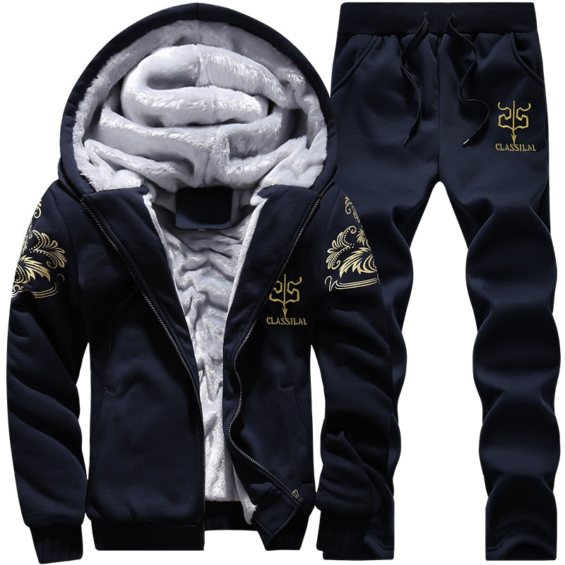 Mens Hooded Two Piece Tracksuit | Cold Season Set