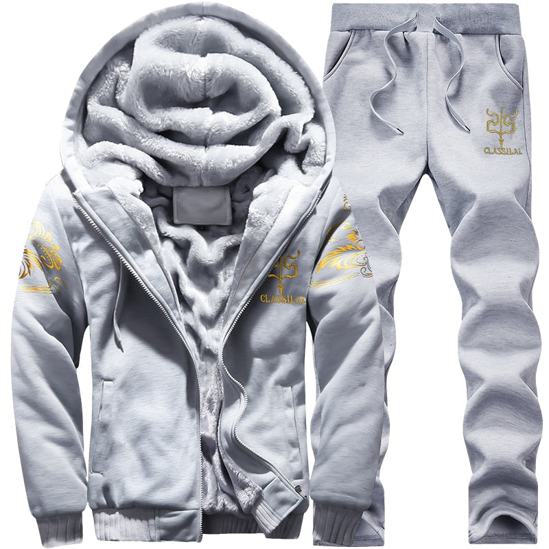 Mens Hooded Two Piece Tracksuit | Cold Season Set