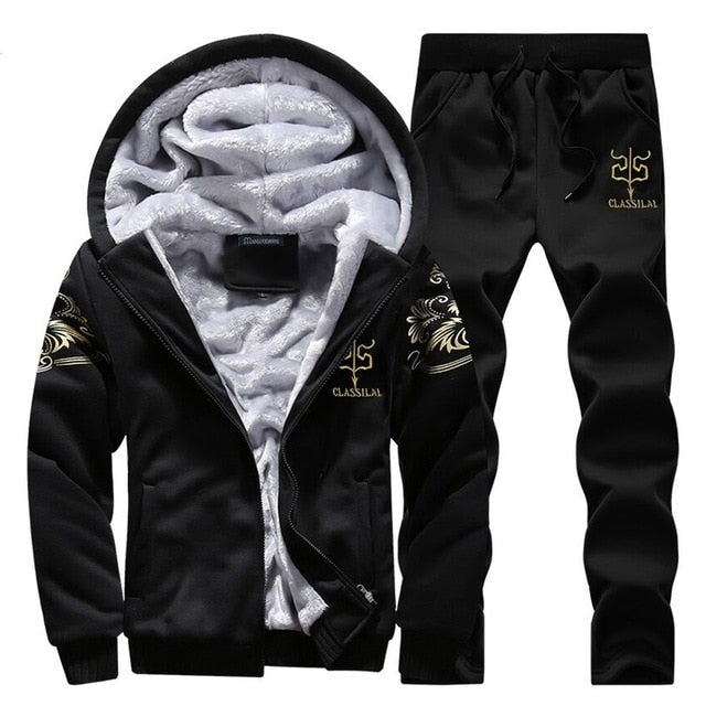 Mens Hooded Two Piece Tracksuit | Cold Season Set
