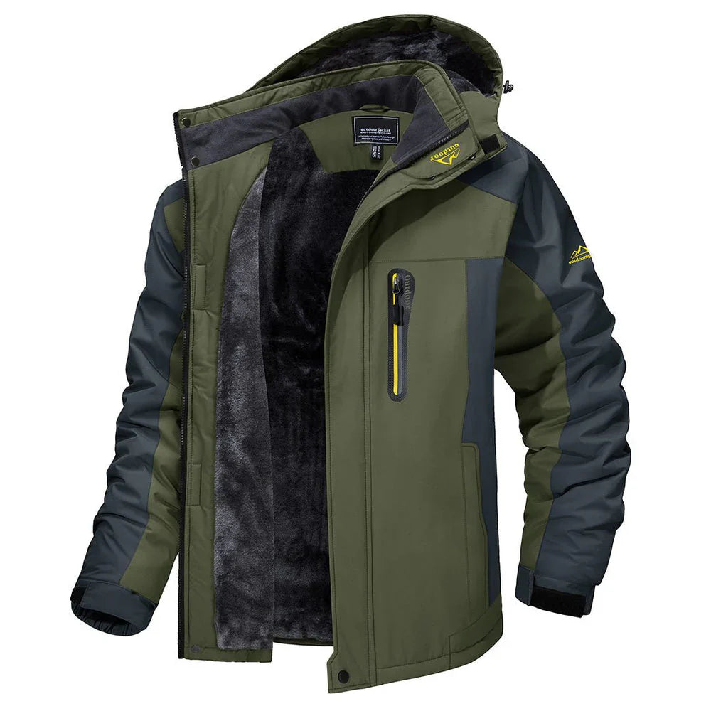 Mens Winter Hooded Jacket | Multi Pocket