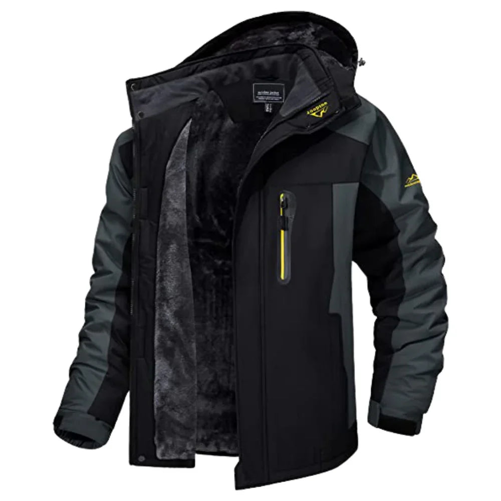 Mens Winter Hooded Jacket | Multi Pocket